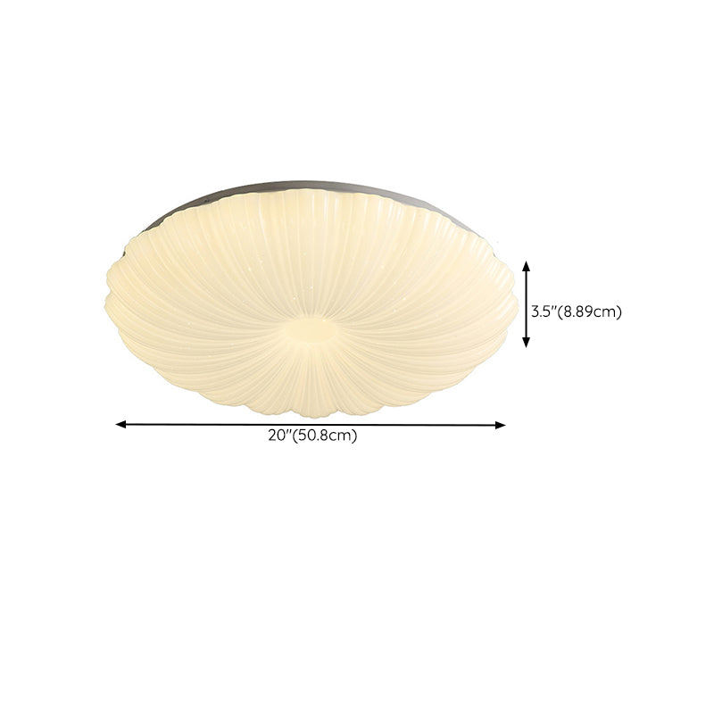 Metal Flush Mount Modern Circular Shape Ceiling Light with Acrylic Shade for Living Room