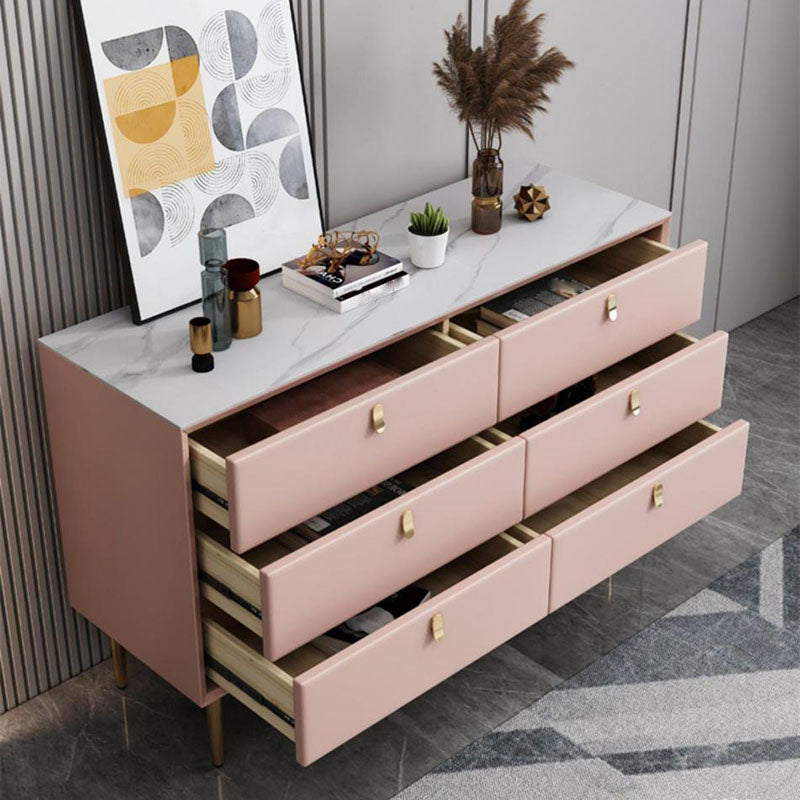 Classic Glam Storage Chest Stone Dresser with 5/6/7/9 Drawers