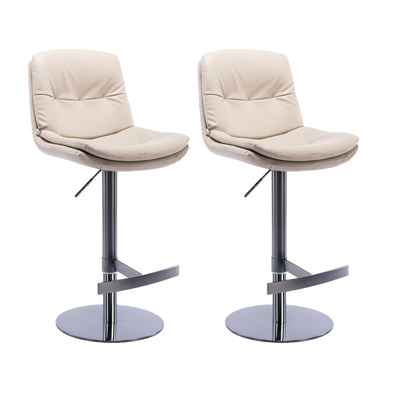 Adjustable Bar Stool Leather Backrest Bar Stools for Dining Room