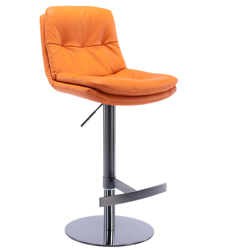Adjustable Bar Stool Leather Backrest Bar Stools for Dining Room