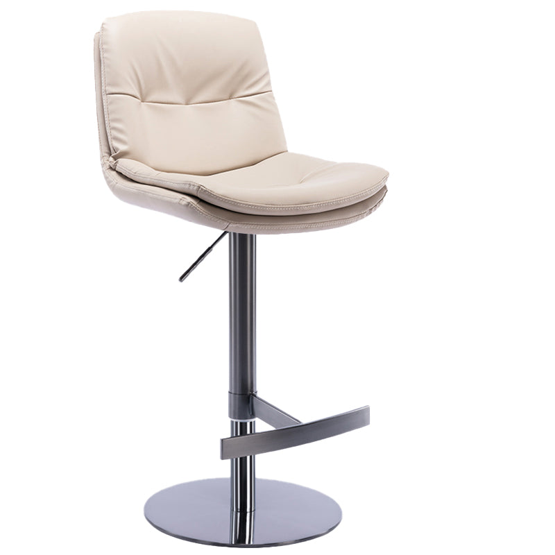 Adjustable Bar Stool Leather Backrest Bar Stools for Dining Room