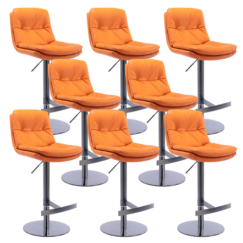 Adjustable Bar Stool Leather Backrest Bar Stools for Dining Room