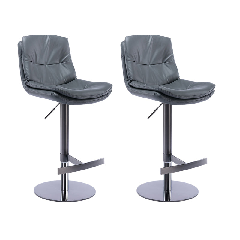 Adjustable Bar Stool Leather Backrest Bar Stools for Dining Room