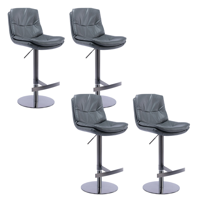 Adjustable Bar Stool Leather Backrest Bar Stools for Dining Room