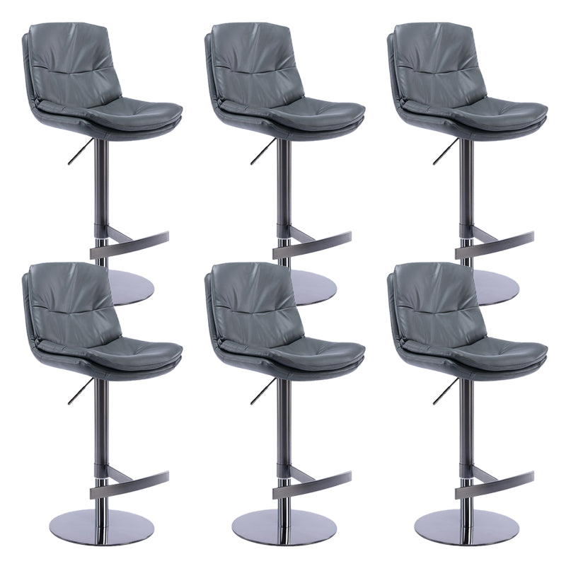 Adjustable Bar Stool Leather Backrest Bar Stools for Dining Room