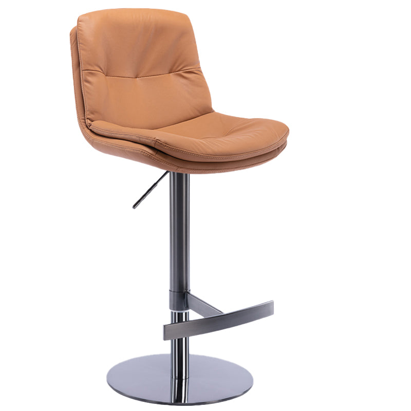 Adjustable Bar Stool Leather Backrest Bar Stools for Dining Room