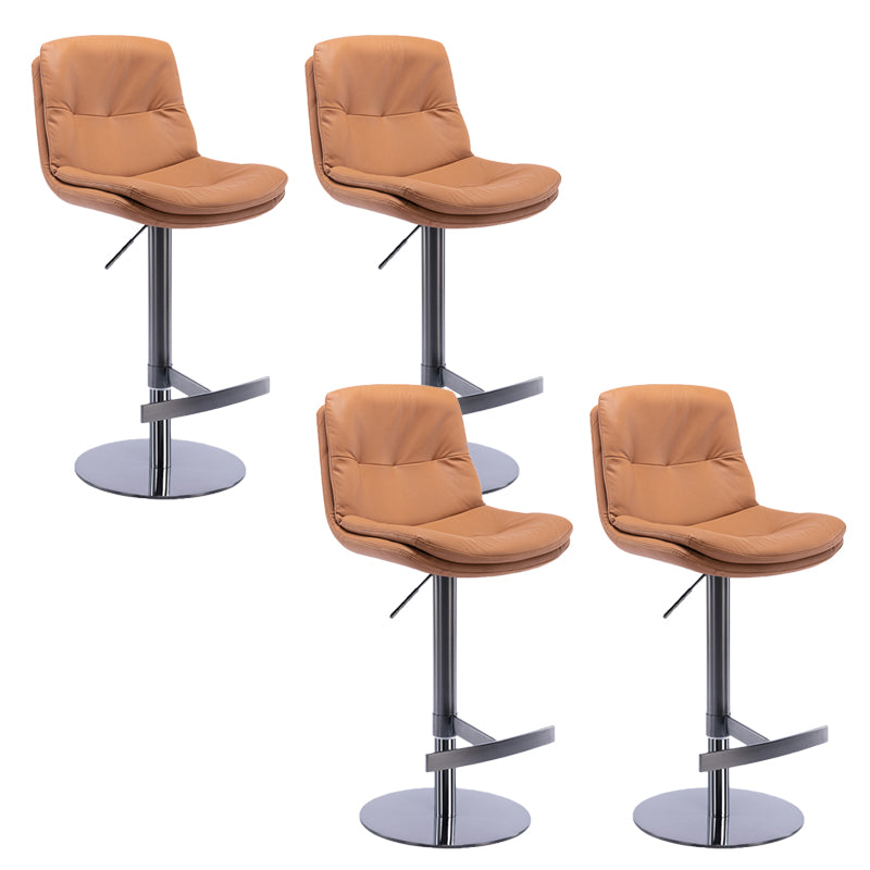Adjustable Bar Stool Leather Backrest Bar Stools for Dining Room