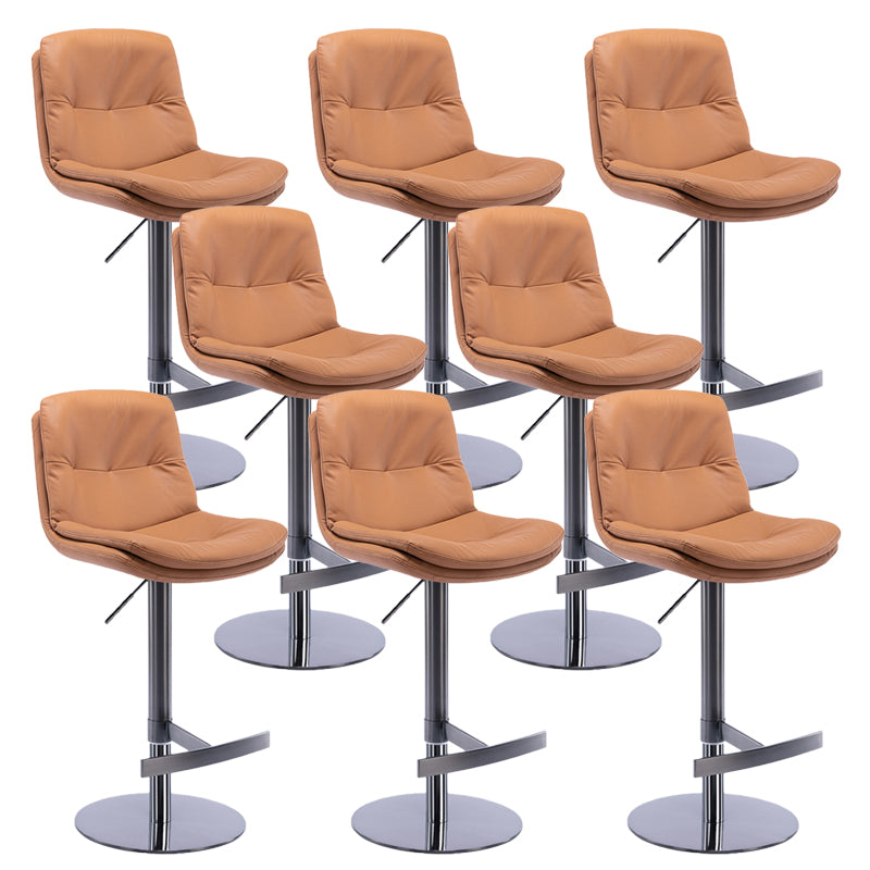 Adjustable Bar Stool Leather Backrest Bar Stools for Dining Room
