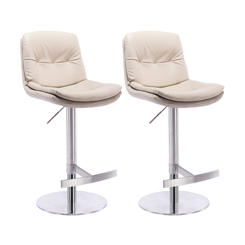 Adjustable Bar Stool Leather Backrest Bar Stools for Dining Room