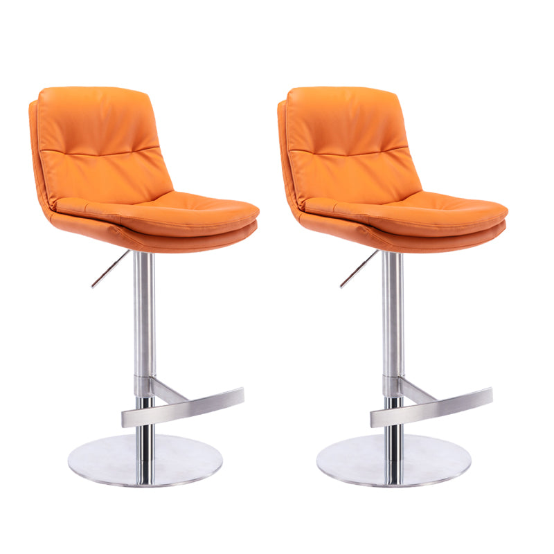 Adjustable Bar Stool Leather Backrest Bar Stools for Dining Room
