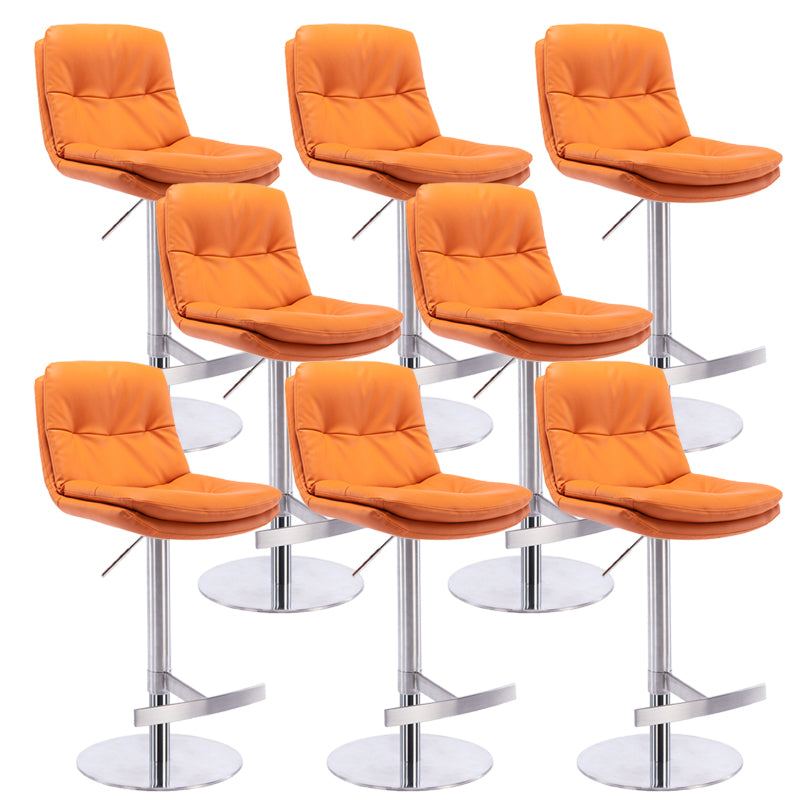 Adjustable Bar Stool Leather Backrest Bar Stools for Dining Room