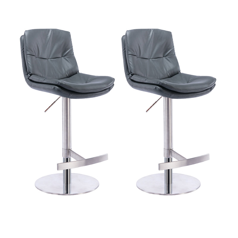 Adjustable Bar Stool Leather Backrest Bar Stools for Dining Room