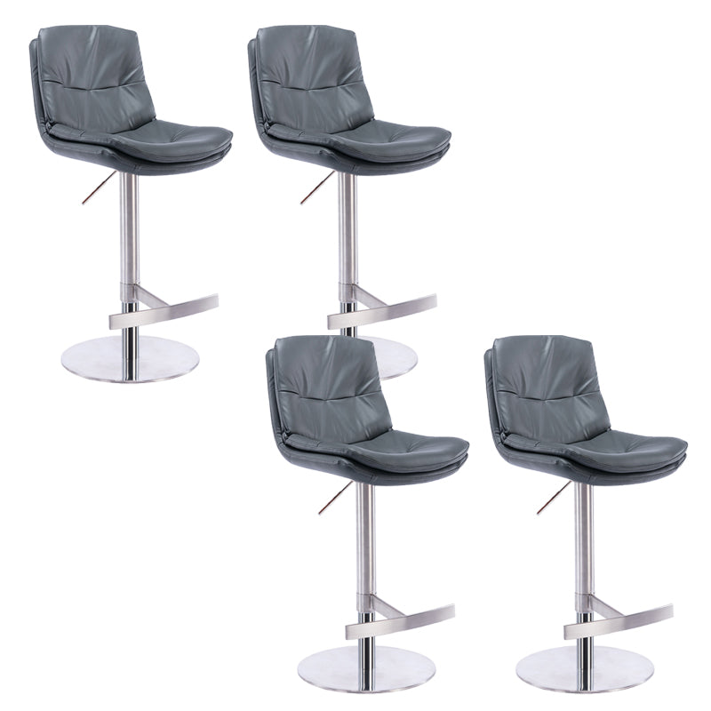 Adjustable Bar Stool Leather Backrest Bar Stools for Dining Room