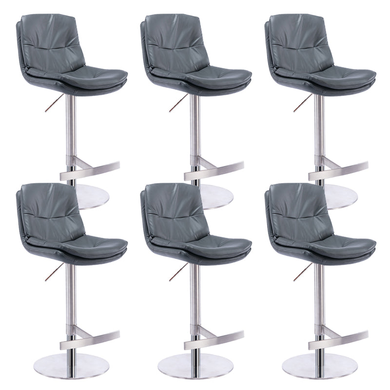 Adjustable Bar Stool Leather Backrest Bar Stools for Dining Room
