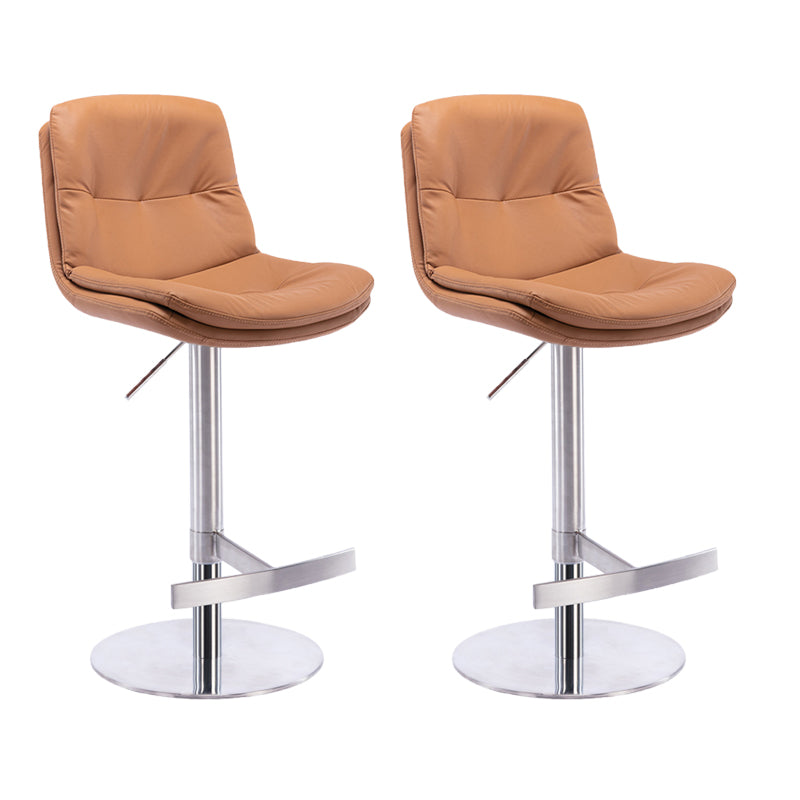 Adjustable Bar Stool Leather Backrest Bar Stools for Dining Room
