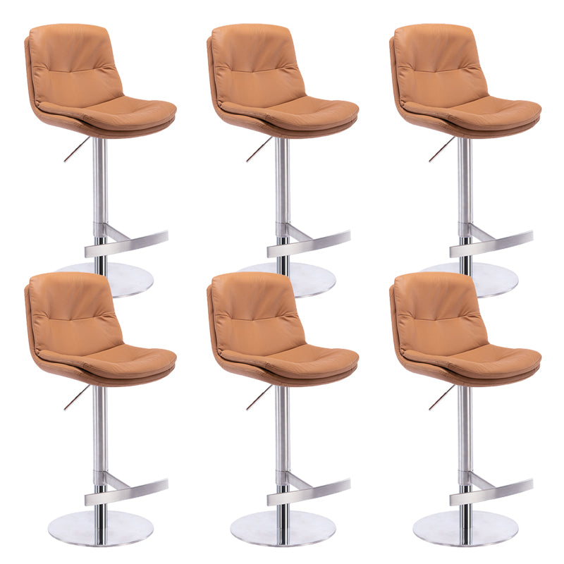 Adjustable Bar Stool Leather Backrest Bar Stools for Dining Room