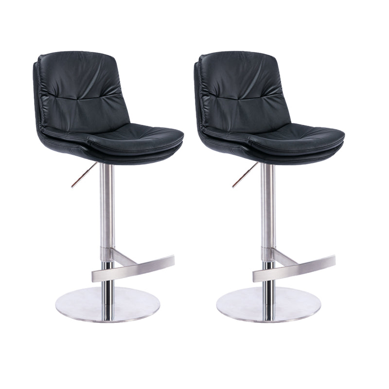 Adjustable Bar Stool Leather Backrest Bar Stools for Dining Room