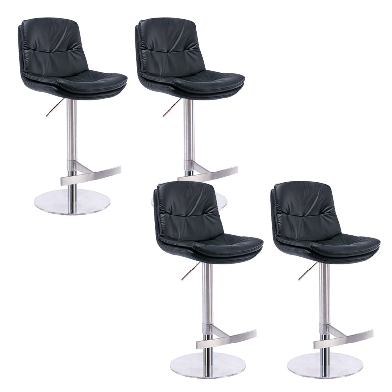 Adjustable Bar Stool Leather Backrest Bar Stools for Dining Room