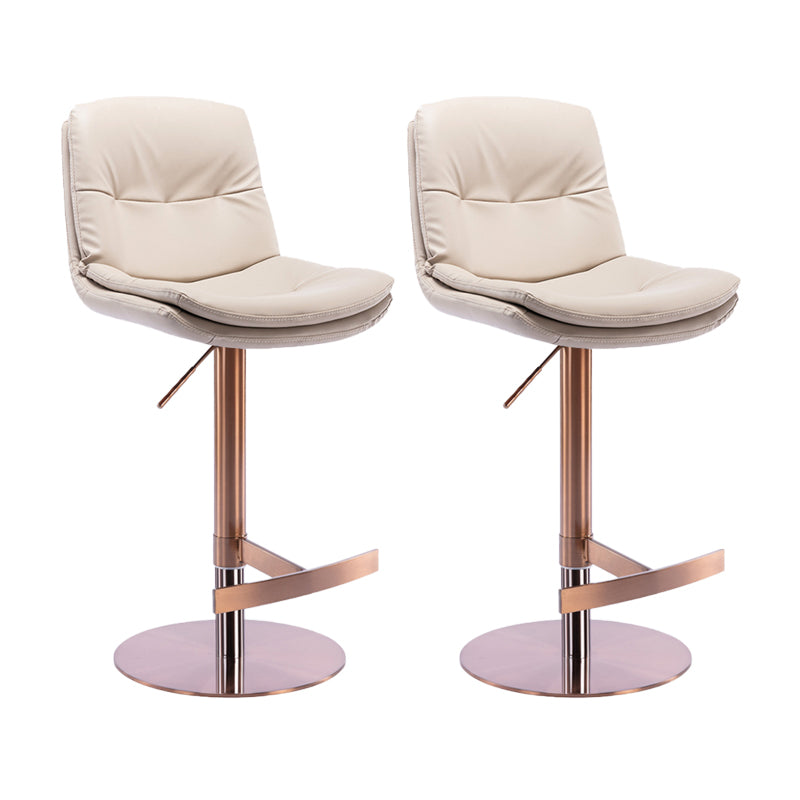 Adjustable Bar Stool Leather Backrest Bar Stools for Dining Room