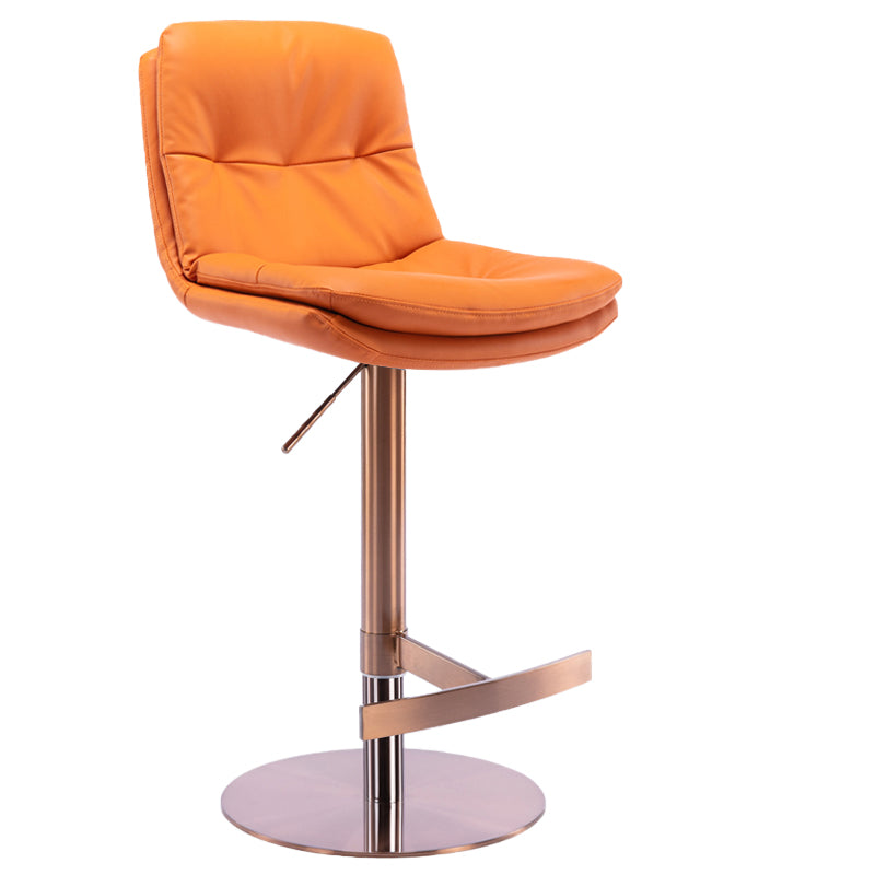 Adjustable Bar Stool Leather Backrest Bar Stools for Dining Room