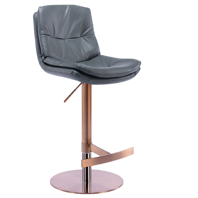 Adjustable Bar Stool Leather Backrest Bar Stools for Dining Room