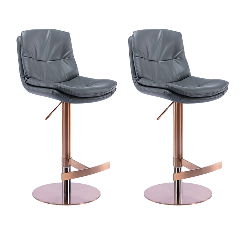 Adjustable Bar Stool Leather Backrest Bar Stools for Dining Room