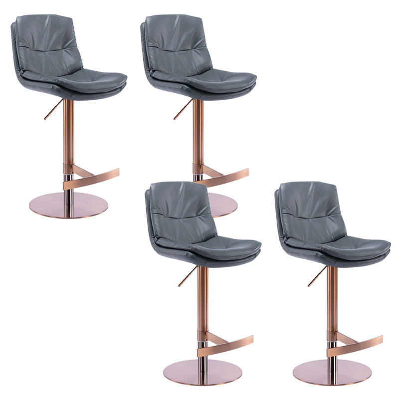 Adjustable Bar Stool Leather Backrest Bar Stools for Dining Room