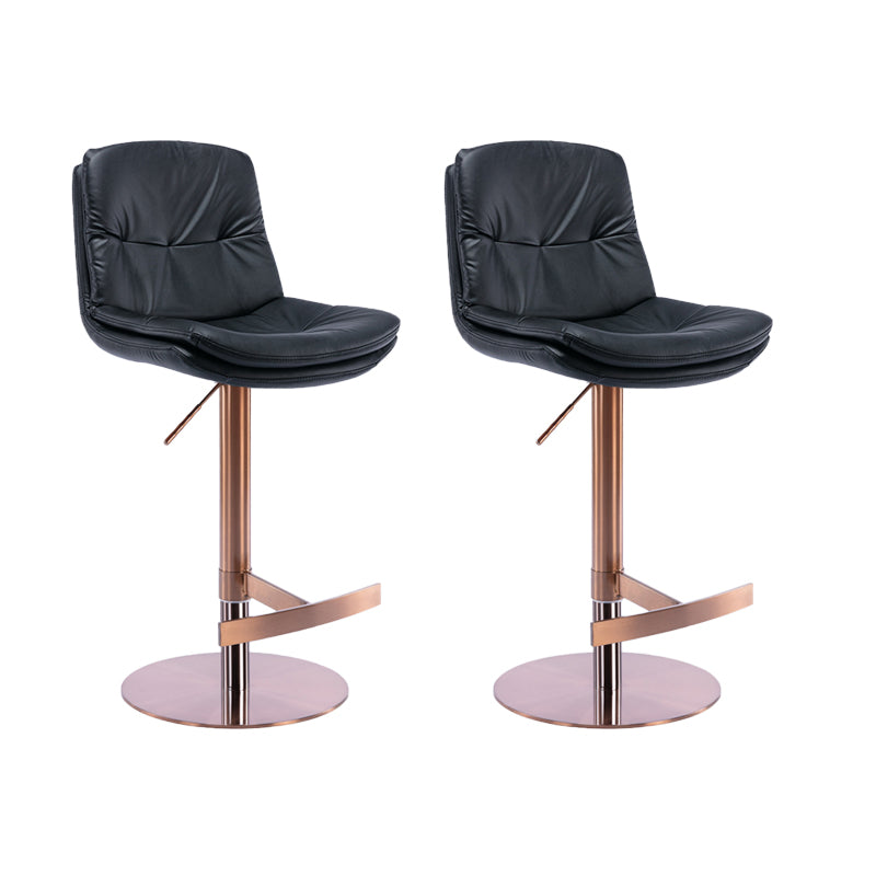 Adjustable Bar Stool Leather Backrest Bar Stools for Dining Room