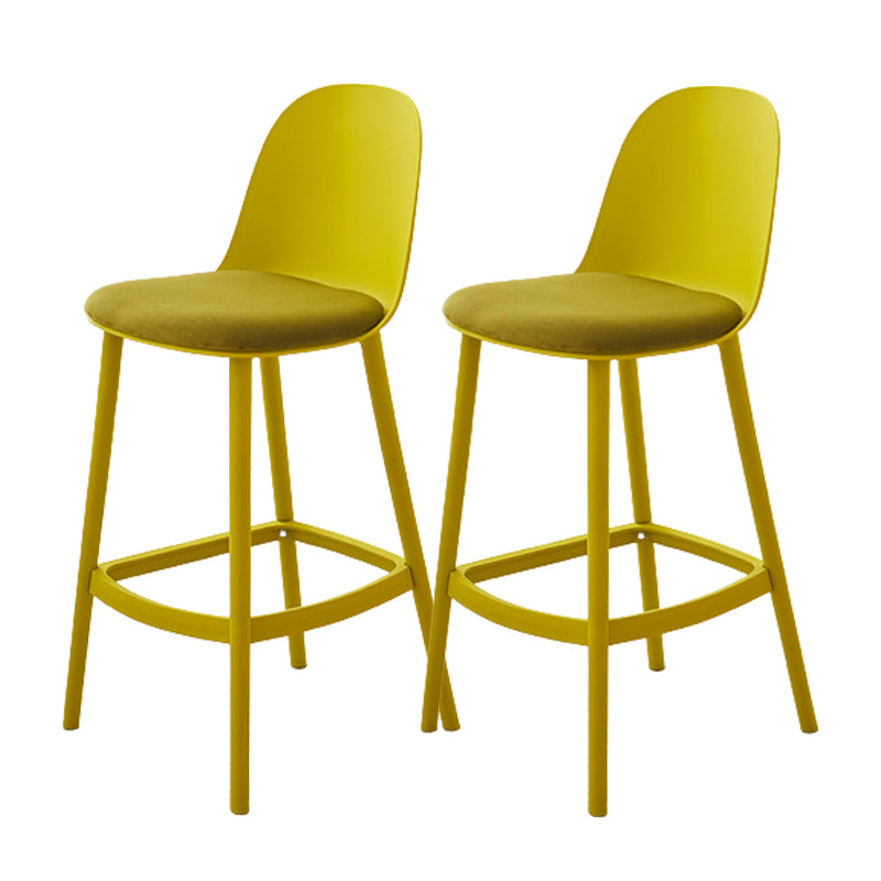 Modern Style Bar Stool Backrest Plastic Bar Stools for Dining Room