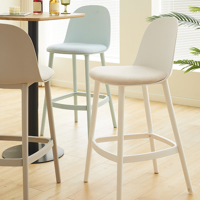 Modern Style Bar Stool Backrest Plastic Bar Stools for Dining Room