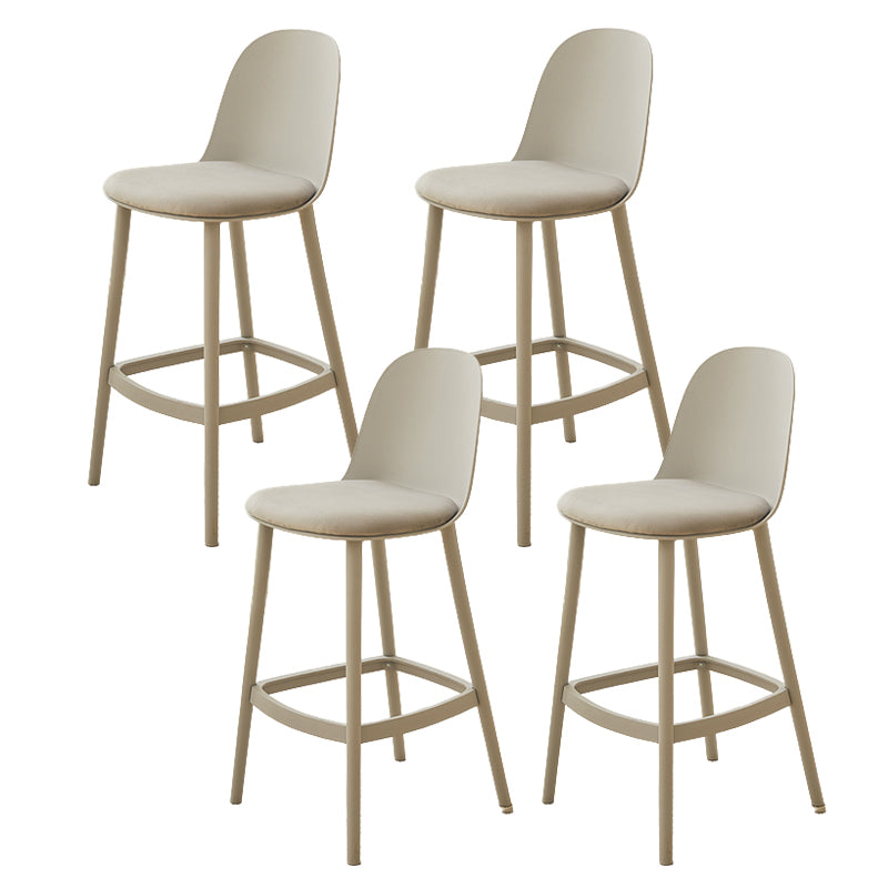 Modern Style Bar Stool Backrest Plastic Bar Stools for Dining Room