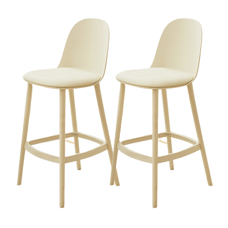 Modern Style Bar Stool Backrest Plastic Bar Stools for Dining Room