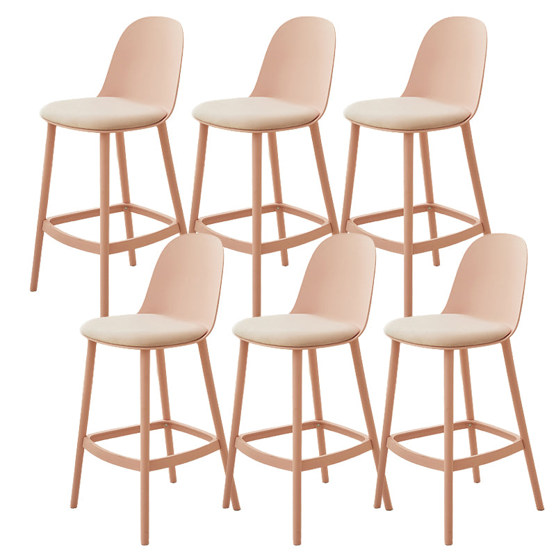 Modern Style Bar Stool Backrest Plastic Bar Stools for Dining Room