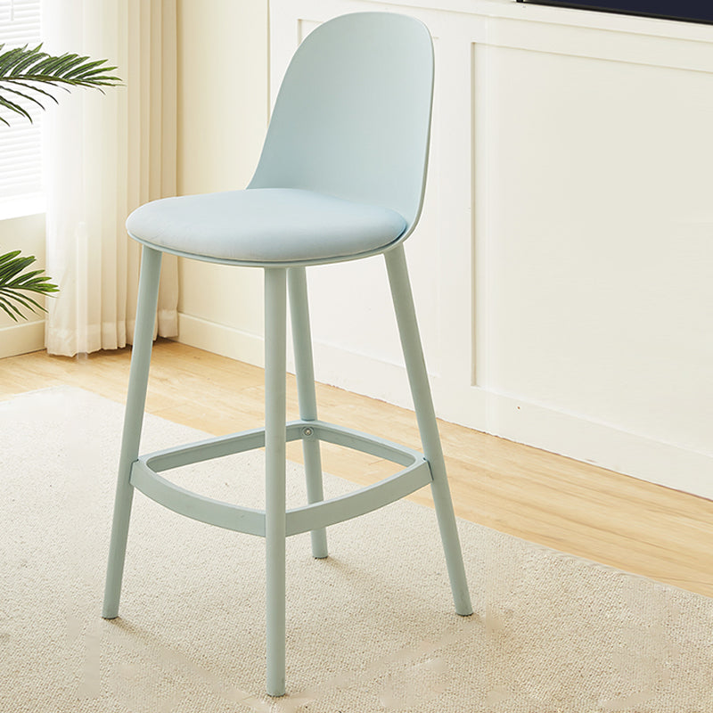 Modern Style Bar Stool Backrest Plastic Bar Stools for Dining Room