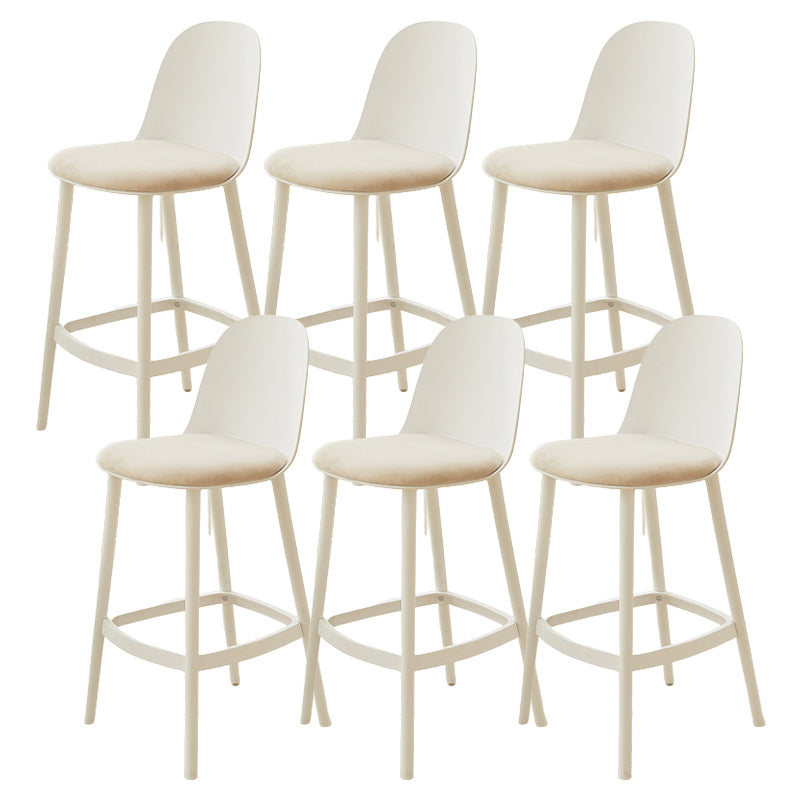 Modern Style Bar Stool Backrest Plastic Bar Stools for Dining Room