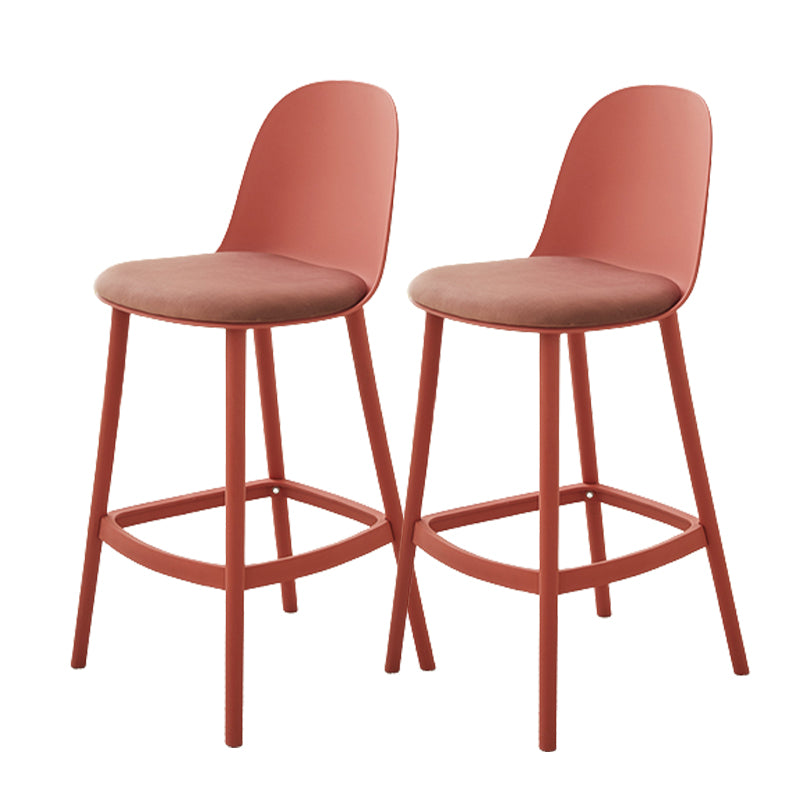 Modern Style Bar Stool Backrest Plastic Bar Stools for Dining Room