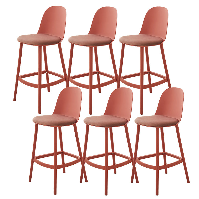 Modern Style Bar Stool Backrest Plastic Bar Stools for Dining Room