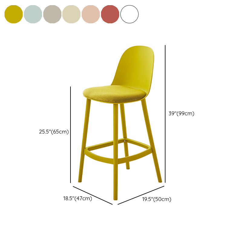 Modern Style Bar Stool Backrest Plastic Bar Stools for Dining Room