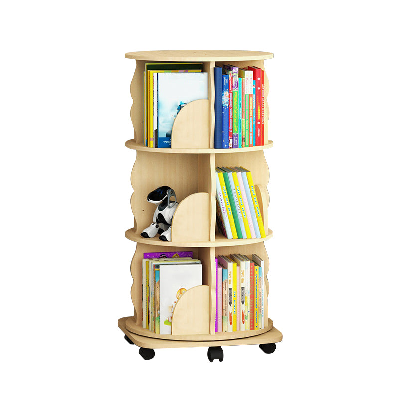 Standard Wooden Bookcase Contemporary Closed Back Bookshelf with Shelves