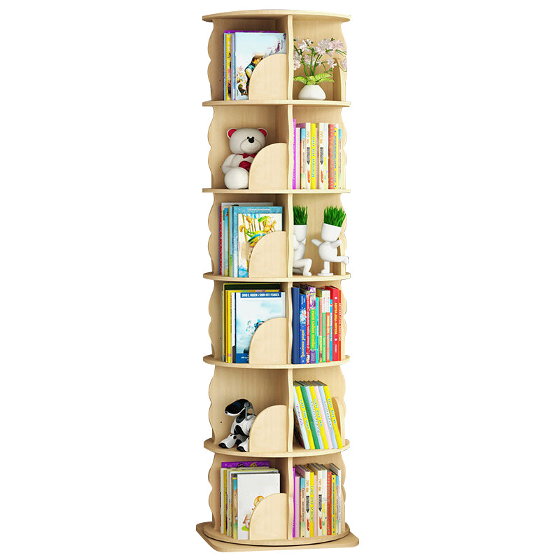 Standard Wooden Bookcase Contemporary Closed Back Bookshelf with Shelves