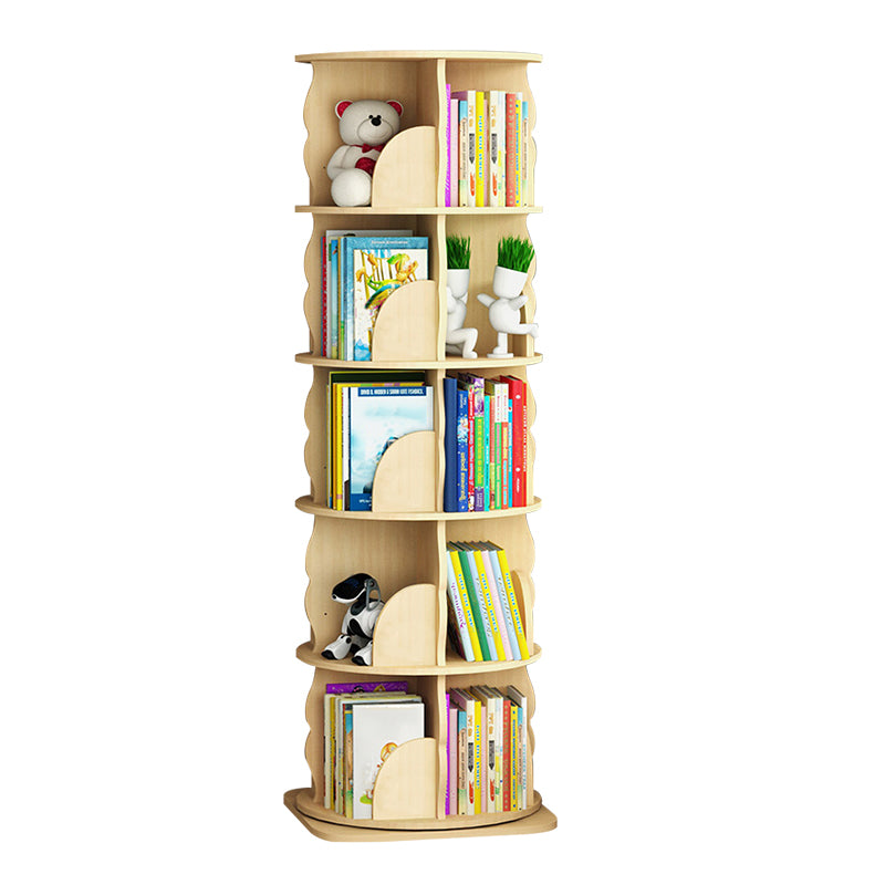 Standard Wooden Bookcase Contemporary Closed Back Bookshelf with Shelves