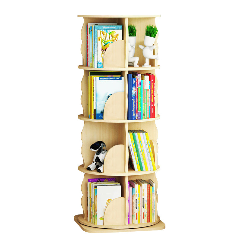 Standard Wooden Bookcase Contemporary Closed Back Bookshelf with Shelves