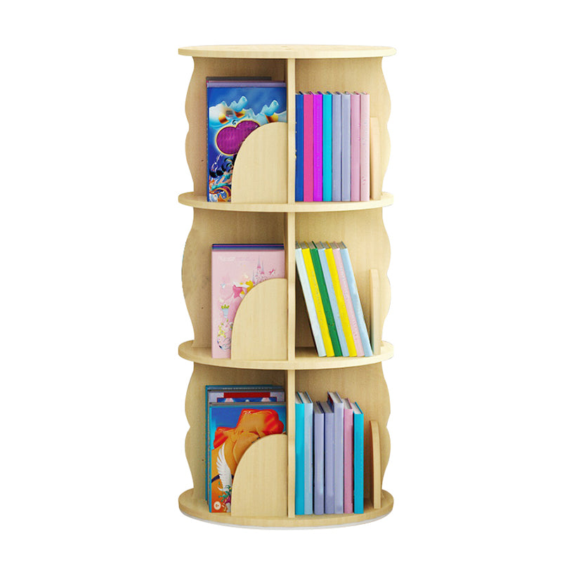 Standard Wooden Bookcase Contemporary Closed Back Bookshelf with Shelves