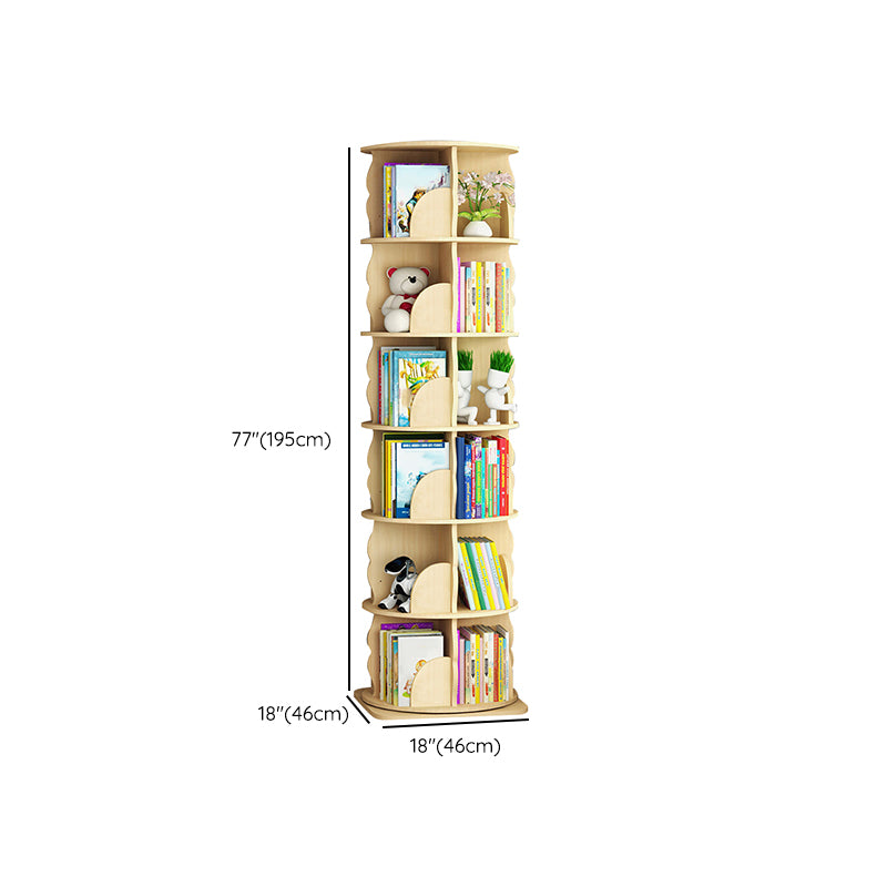 Standard Wooden Bookcase Contemporary Closed Back Bookshelf with Shelves