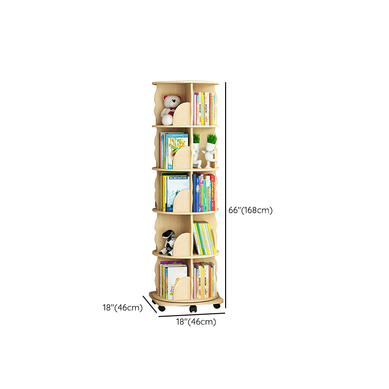Standard Wooden Bookcase Contemporary Closed Back Bookshelf with Shelves
