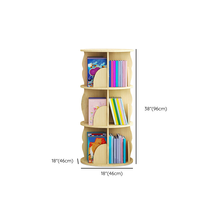 Standard Wooden Bookcase Contemporary Closed Back Bookshelf with Shelves