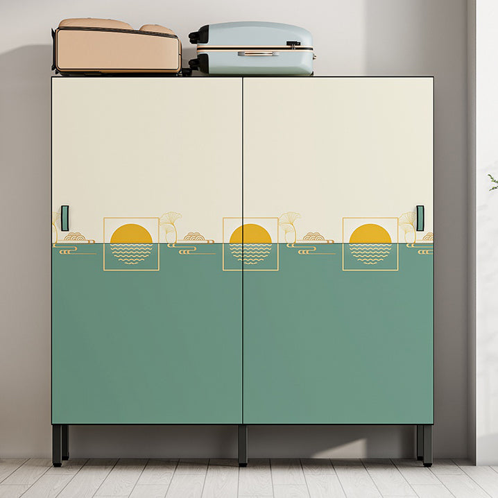 Modern Style Freestanding Wardrobe Armoire Metal Wardrobe with Clothes Rail