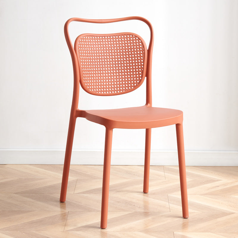 Plastic Outdoors Dining Chairs Modern Stacking Indoor-Outdoor Chair