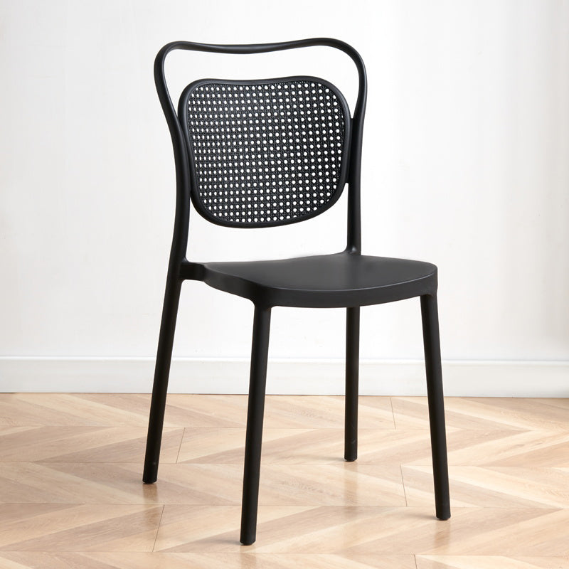 Plastic Outdoors Dining Chairs Modern Stacking Indoor-Outdoor Chair