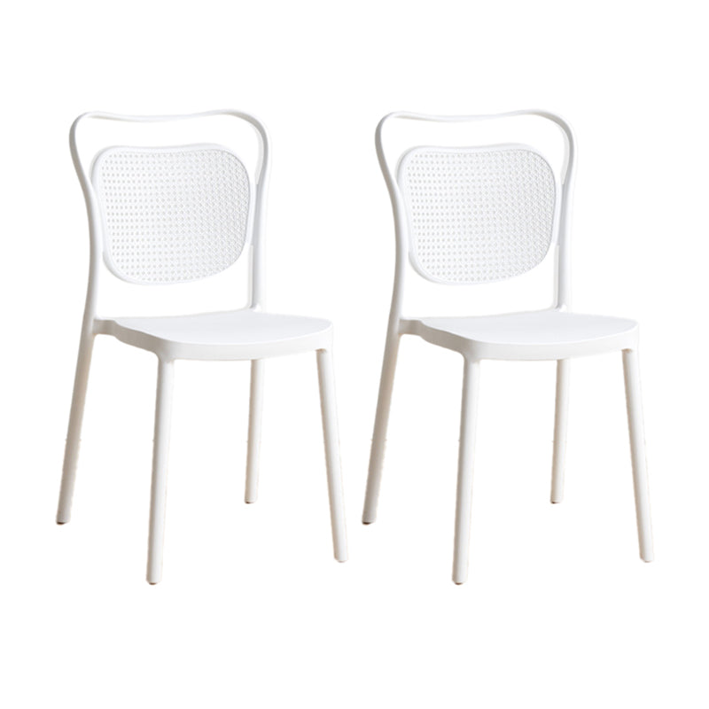 Plastic Outdoors Dining Chairs Modern Stacking Indoor-Outdoor Chair